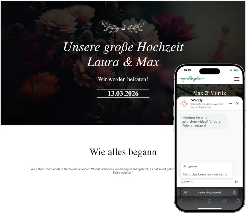 Anleitung zur Erstellung einer Hochzeitswebsite