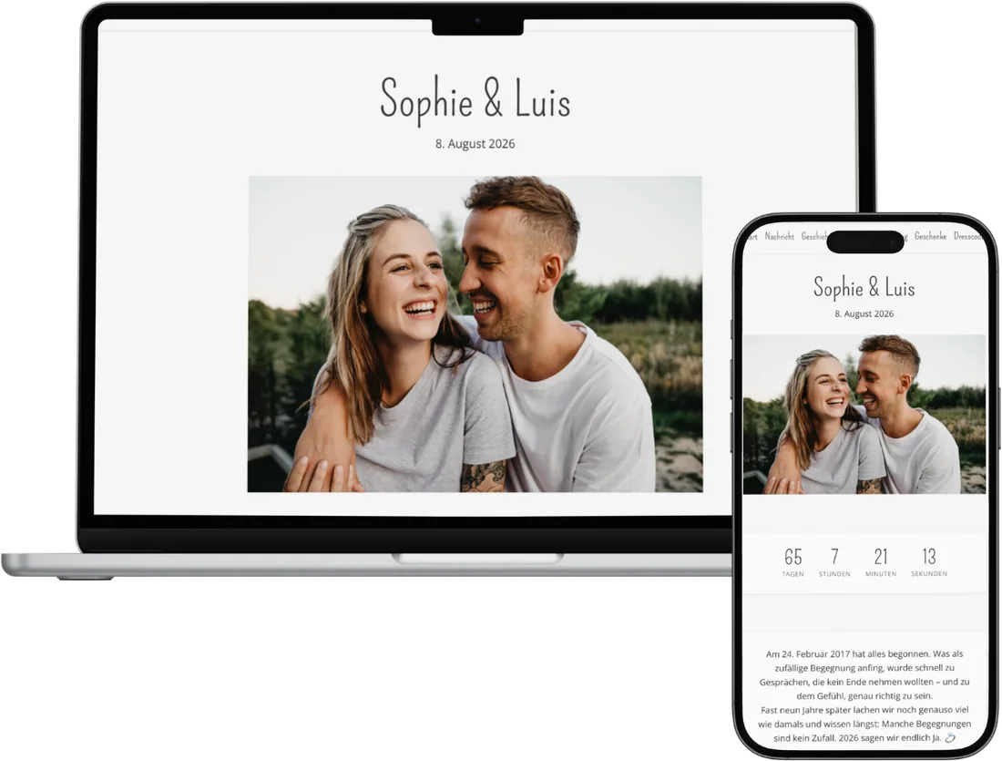 Hochzeitswebsite · Modern