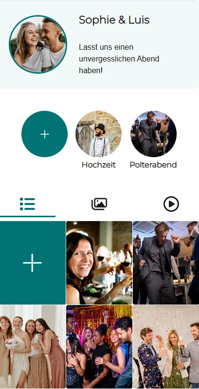 Weddygram Feed &ndash; So funktioniert's